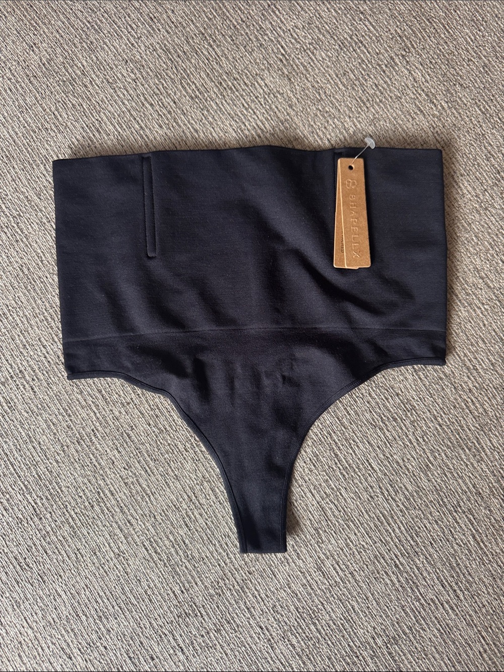 Shapellx Black High-Waist Seamless Thong
